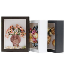 DIY Custom High quality 6*8'' Black wooden deep shadow box art wall picture photo 3D Specimen butterfly frame